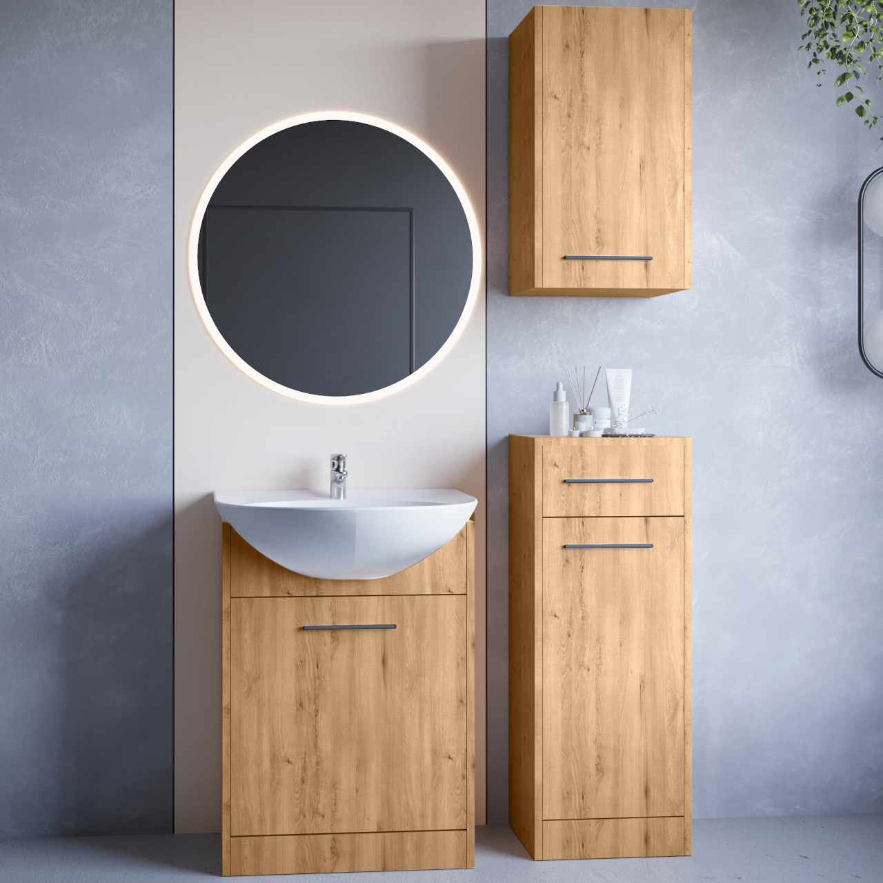 Kúpeľňa NEPPA LED artisan dub laminát